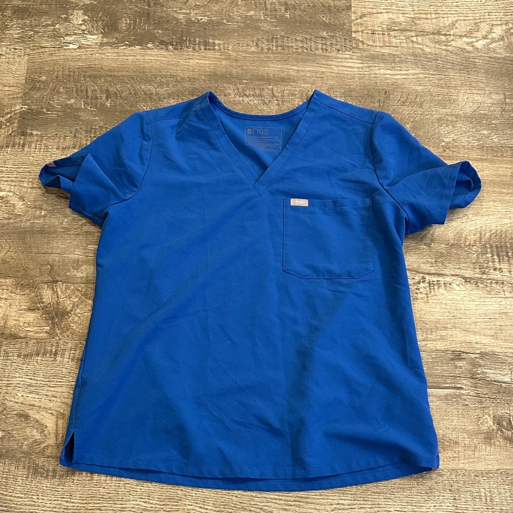 Figs XL Technical Collection Blue Scrub Top